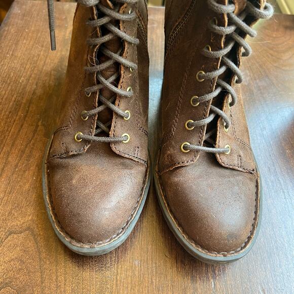 Born Brown Ankle Boots with Buckle Detail - Picture 6 of 14